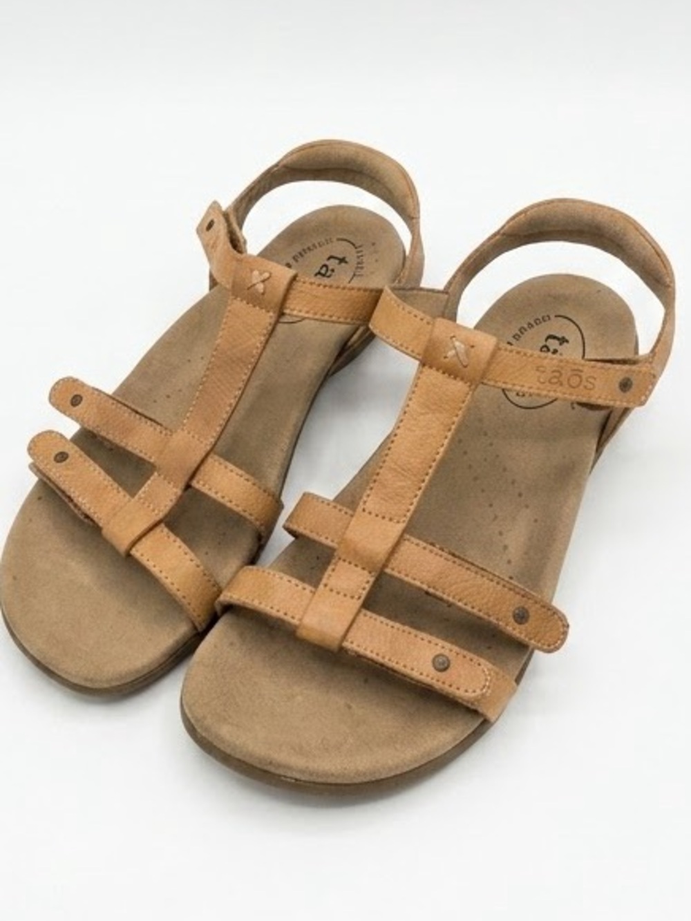Taos Leather Strappy Sandals – Women’s Size 7 – Tan/Brown